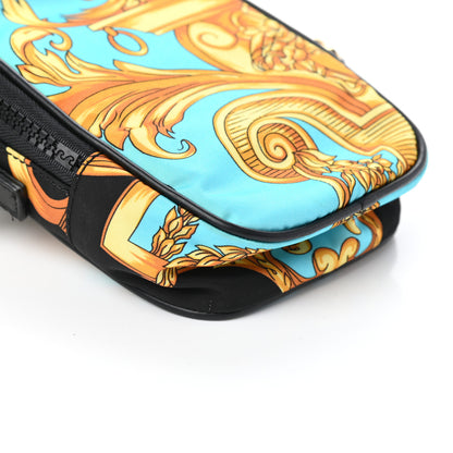 Versace Nylon Baroque Print Small Crossbody Bag Black 8 of 9