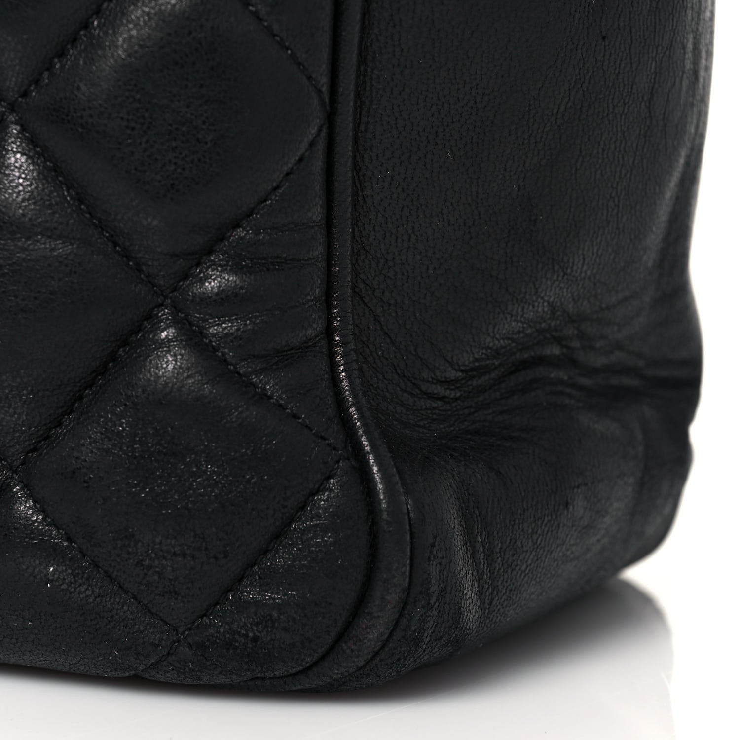 Chanel Lambskin Quilted Shopping Tote Black 15 of 18