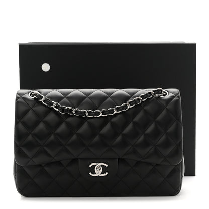 Chanel Lambskin Quilted Jumbo Double Flap Black 11 of 11