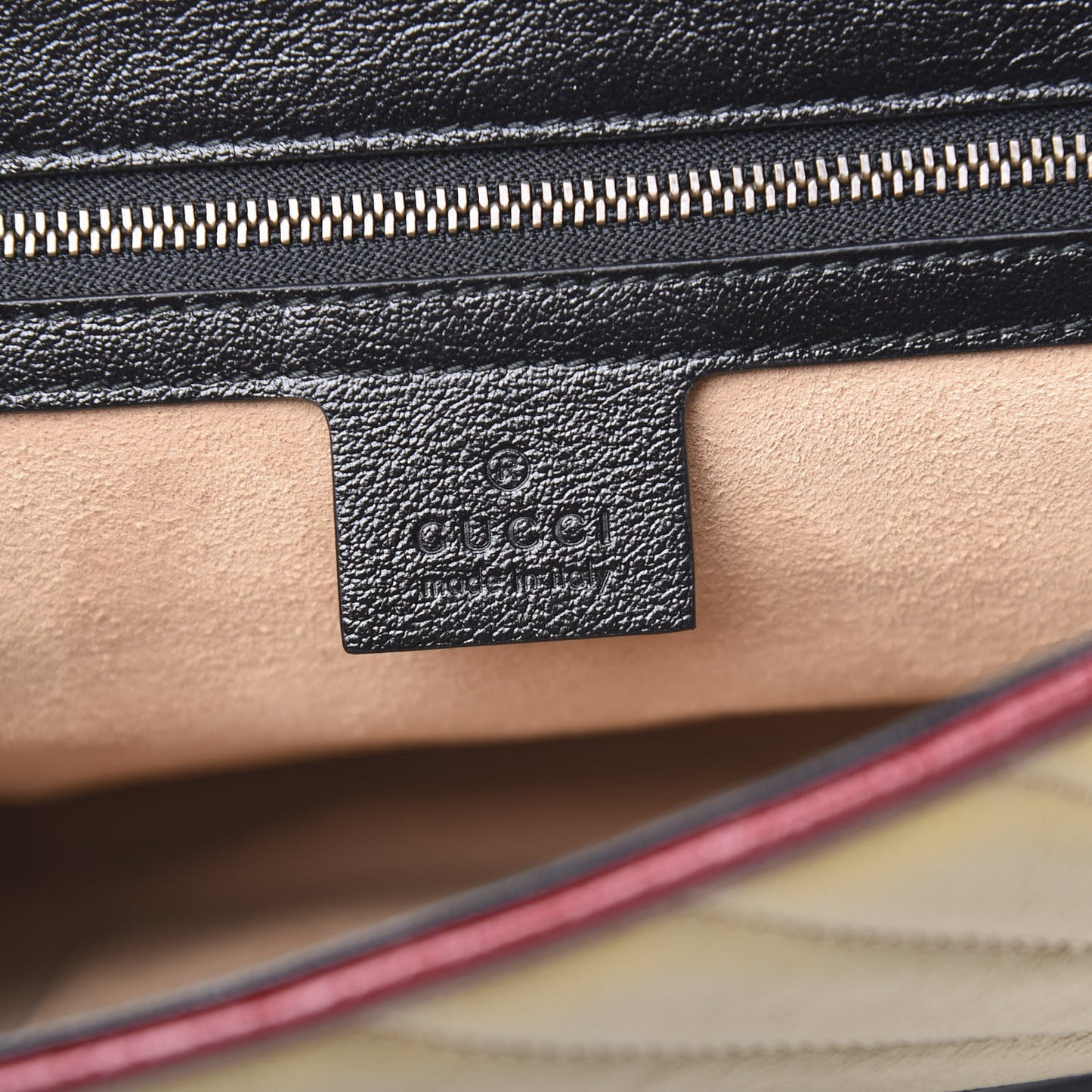 Azalea Calfskin Matelasse Diagonal Patchwork Large Torchon GG Marmont Shoulder Bag Black Beige Romantic Cerise