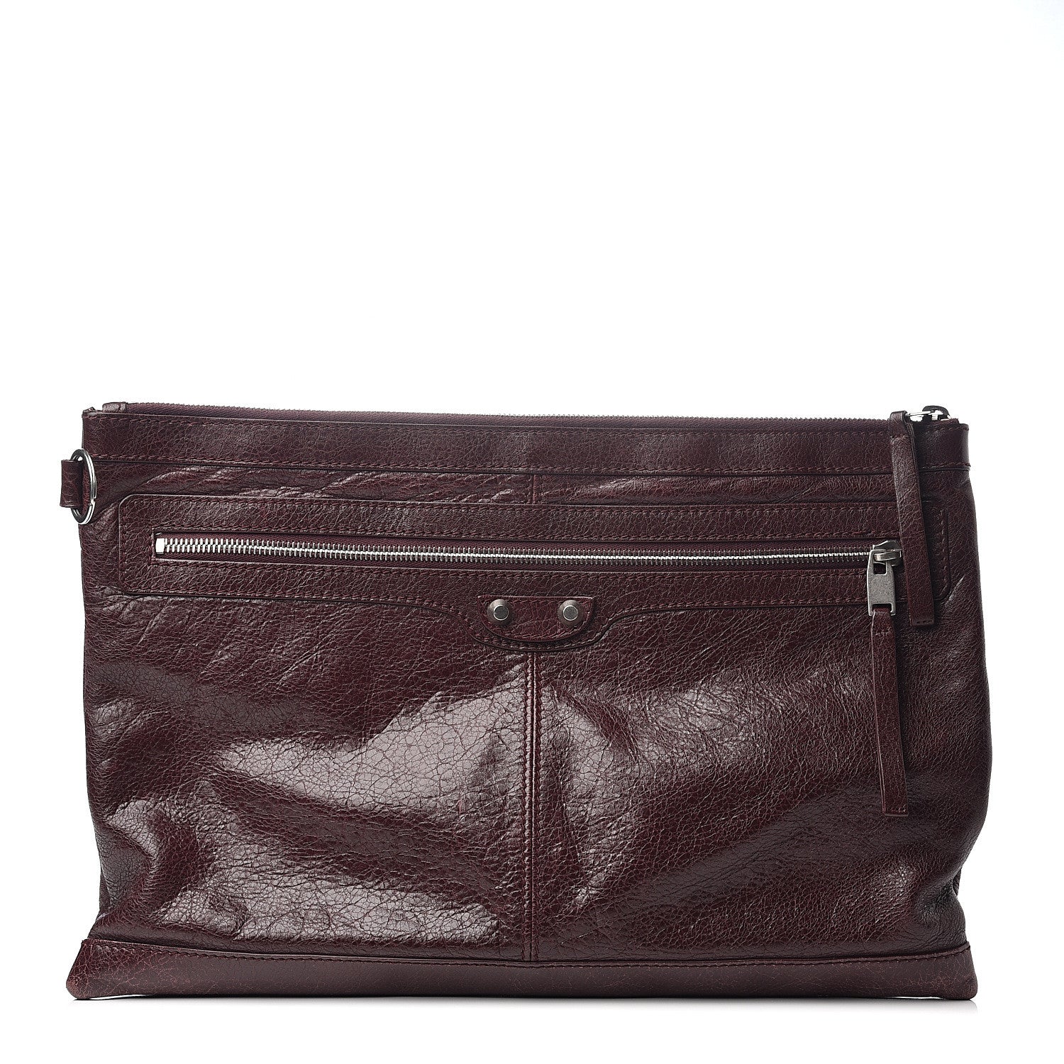 Balenciaga Agneau Arena Classic Hardware Large Clip Acajou Fonce 1 of 5