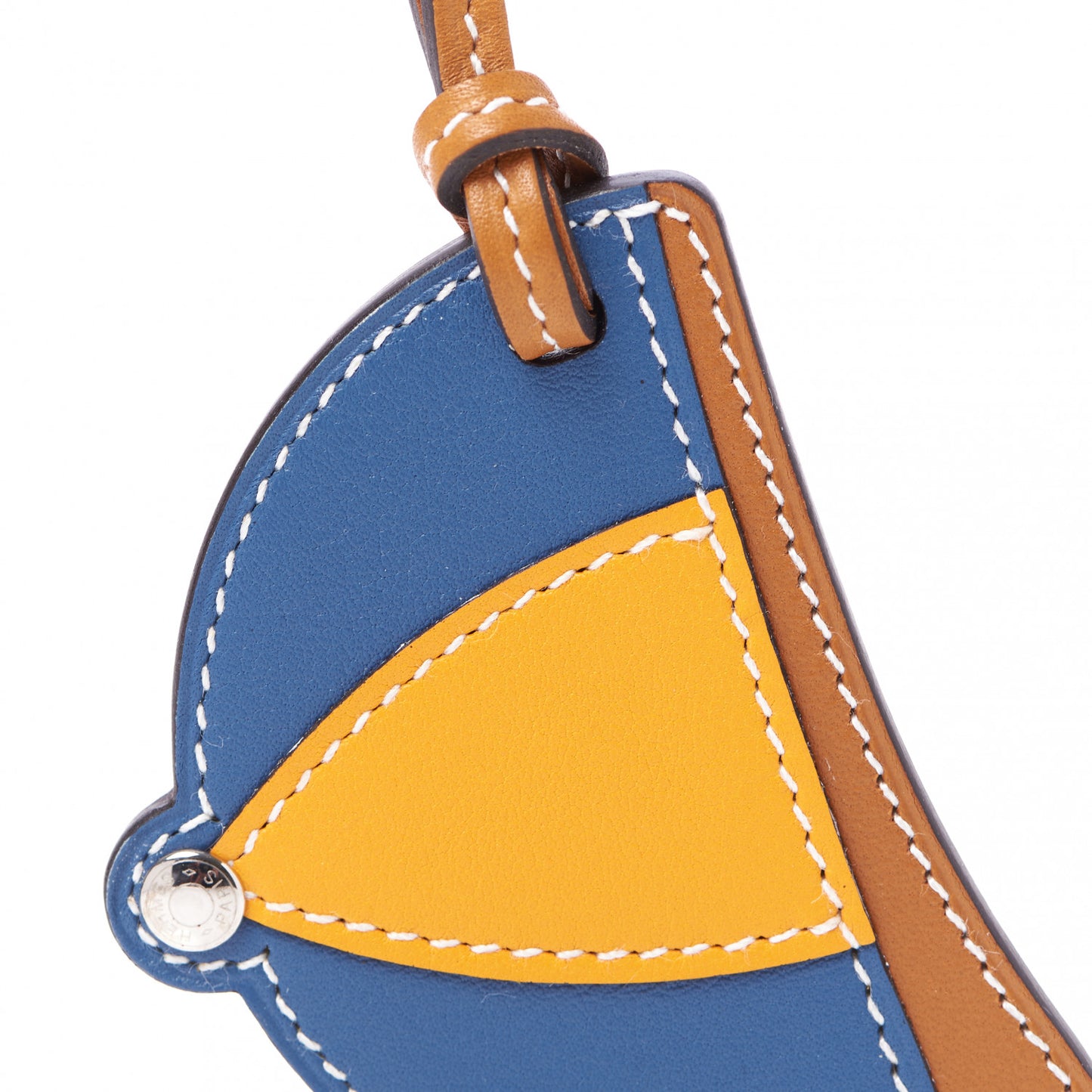 Swift Paddock Cap Bag Charm Jaune D'Or Bleu Agate