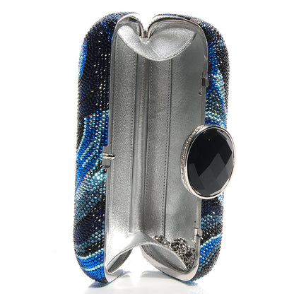 Judith Leiber Swarovski Crystal New Soap Dish Clutch Indigo 7 of 7