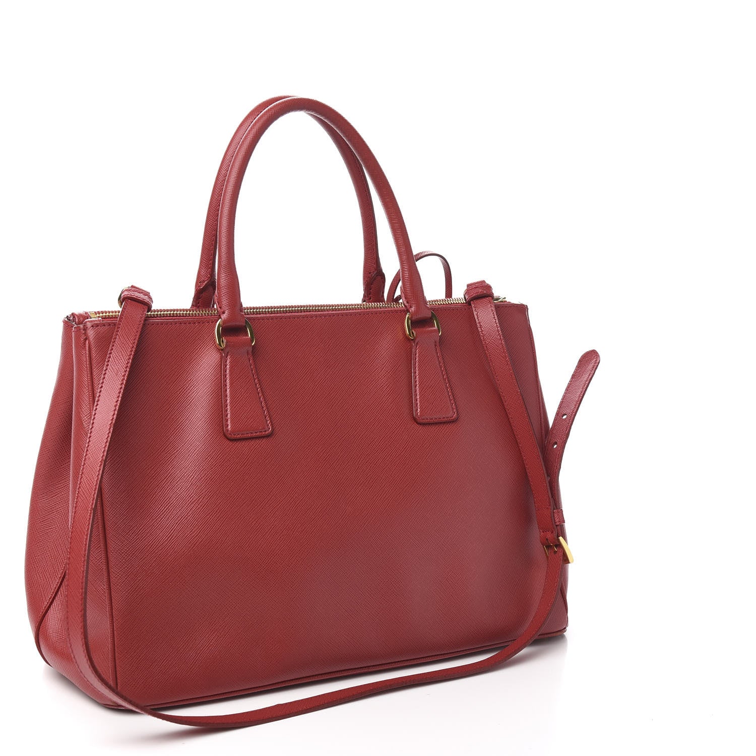 Prada Saffiano Medium Galleria Double Zip Tote Fuoco 2 of 18
