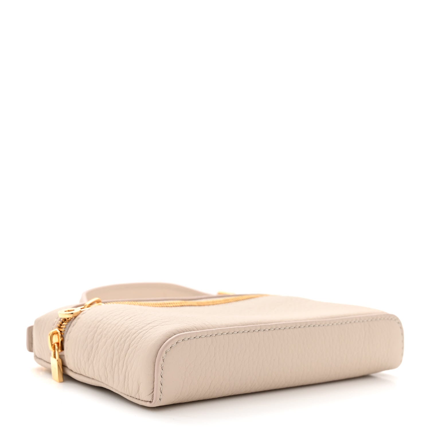 Loro Piana Grained Calfskin Extra Pocket Mini Pouch Creamed Honey 4 of 9