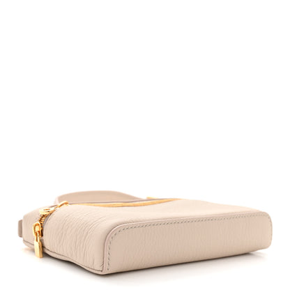 Loro Piana Grained Calfskin Extra Pocket Mini Pouch Creamed Honey 4 of 9