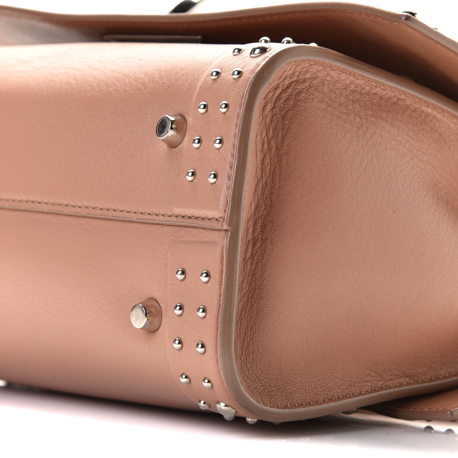 Givenchy Grained Calfskin Studded Mini Shark Lock Satchel Old Pink 12 of 12