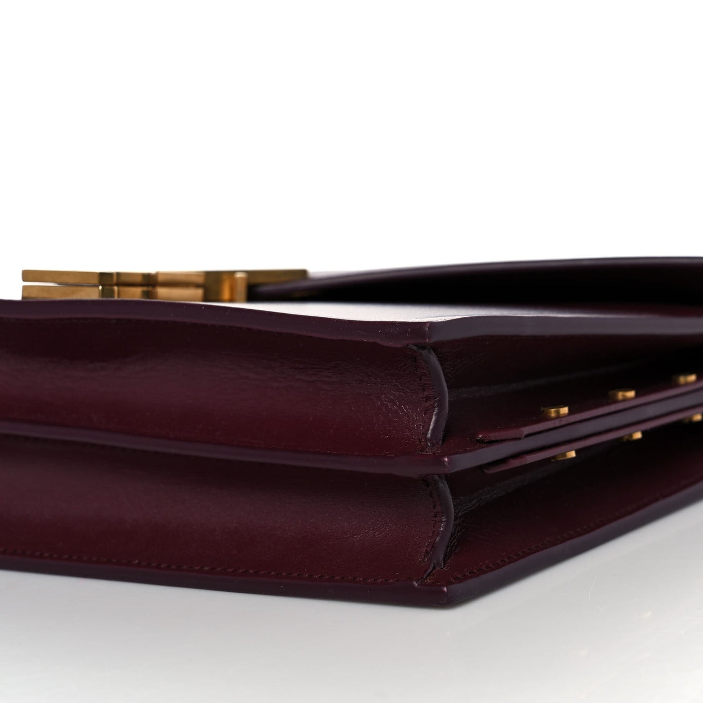 Smooth Calfskin Monogram Cassandra Clasp Bag Rouge Legion
