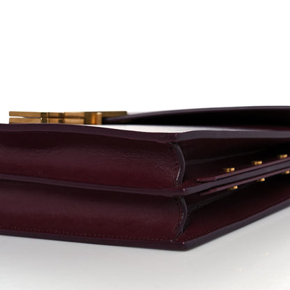 Saint Laurent Smooth Calfskin Monogram Cassandra Clasp Bag Rouge Legion 8 of 8