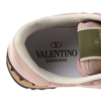 Valentino Garavani Mesh Suede Camouflage Womens Rockrunner Sneakers 38.5 Multicolor 7 of 9