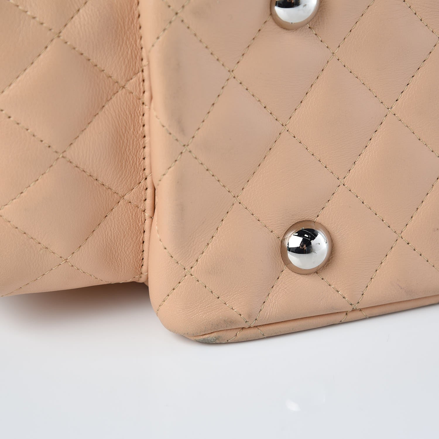 Chanel Calfskin Quilted Large Cambon Multipocket Reporter Beige Black 12 of 16