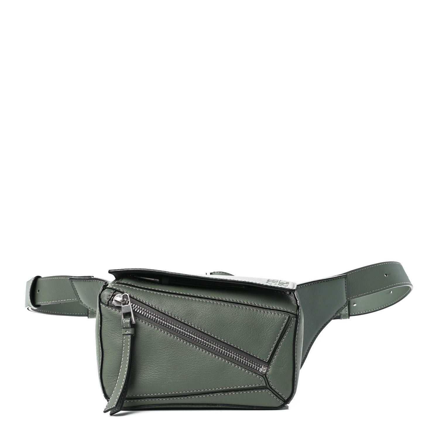Loewe Calfskin Mini Puzzle Bumbag Dark Sage 1 of 11