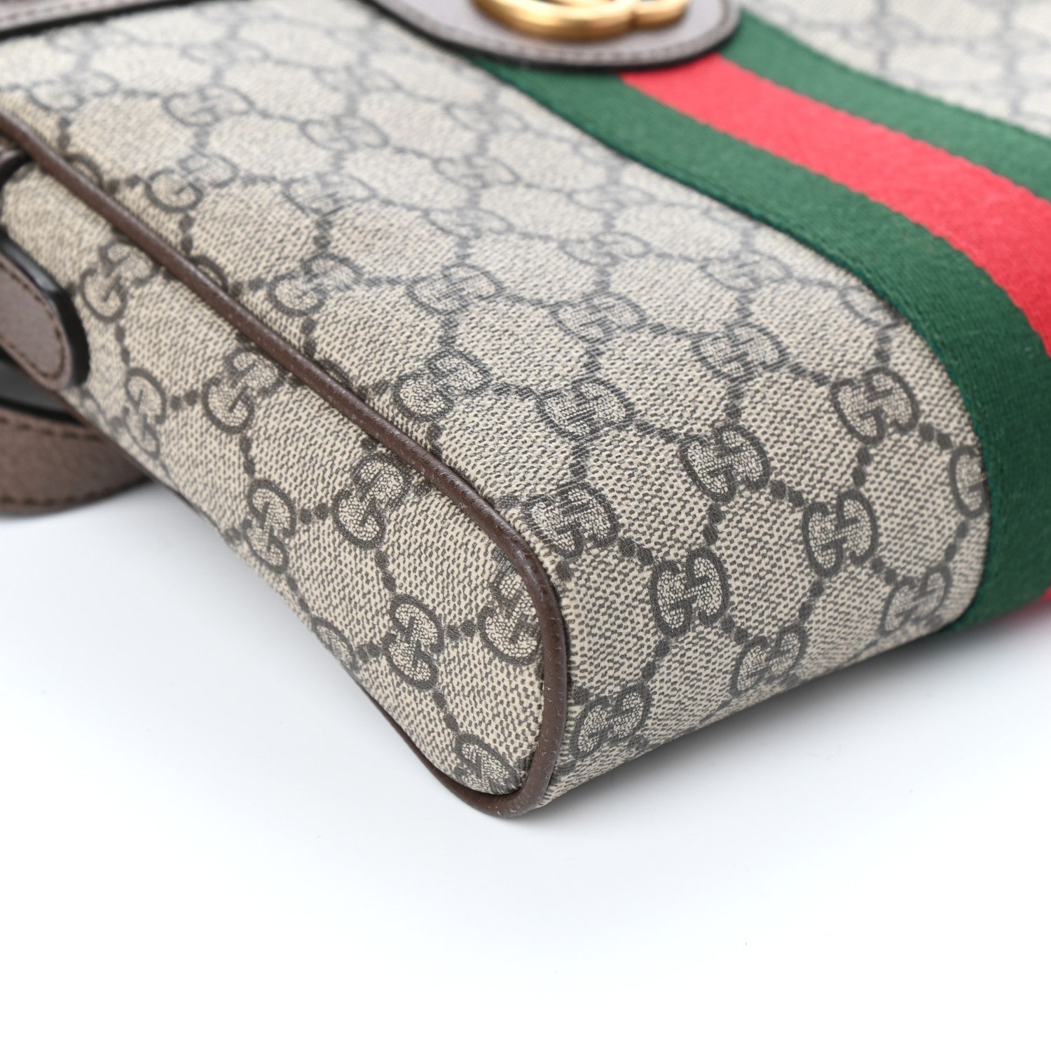 Gucci GG Supreme Monogram Web Small Ophidia Messenger Bag Brown 4 of 9