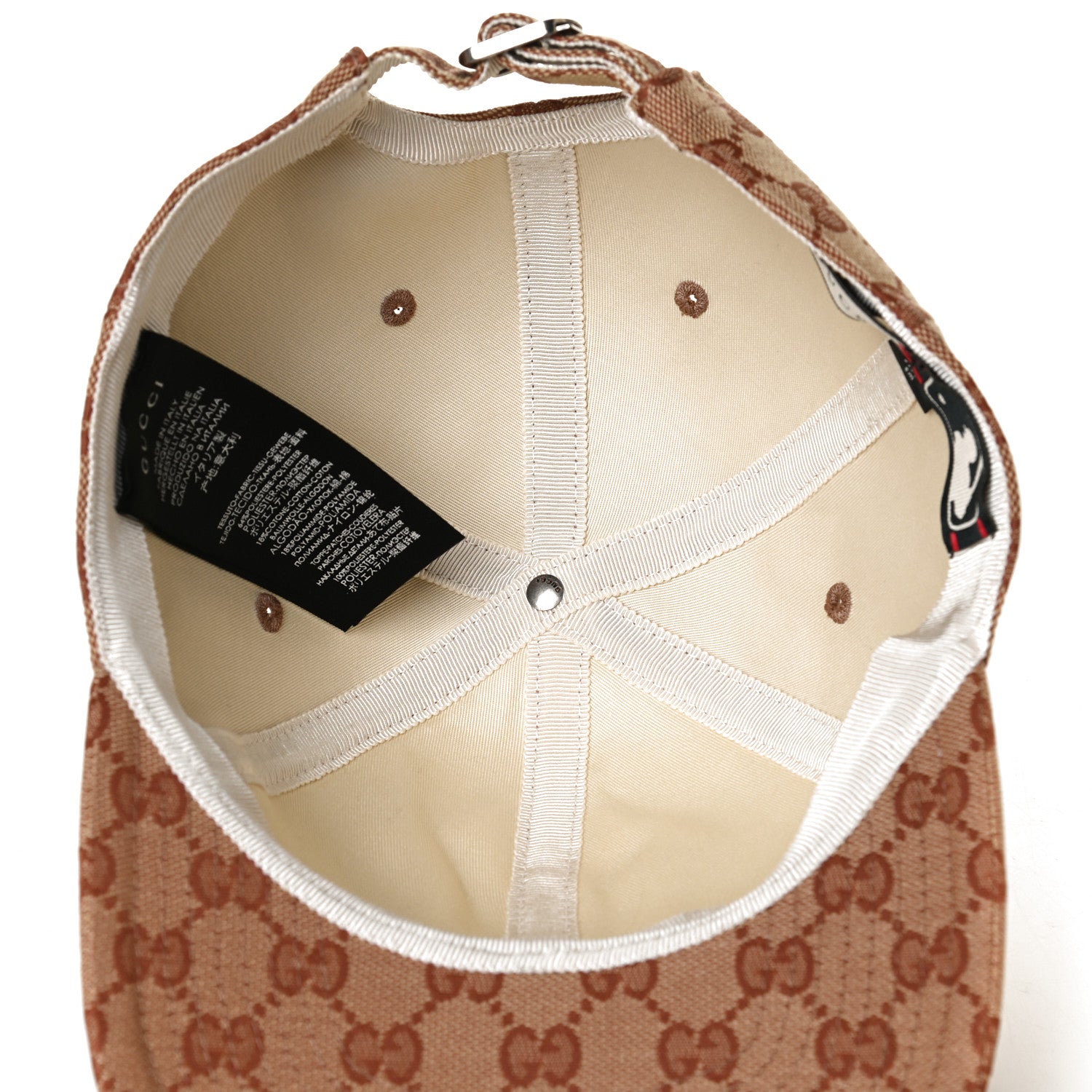 Gucci X MLB Monogram NY Yankees Baseball Hat 57-61 Beige Ruggine 4 of 7