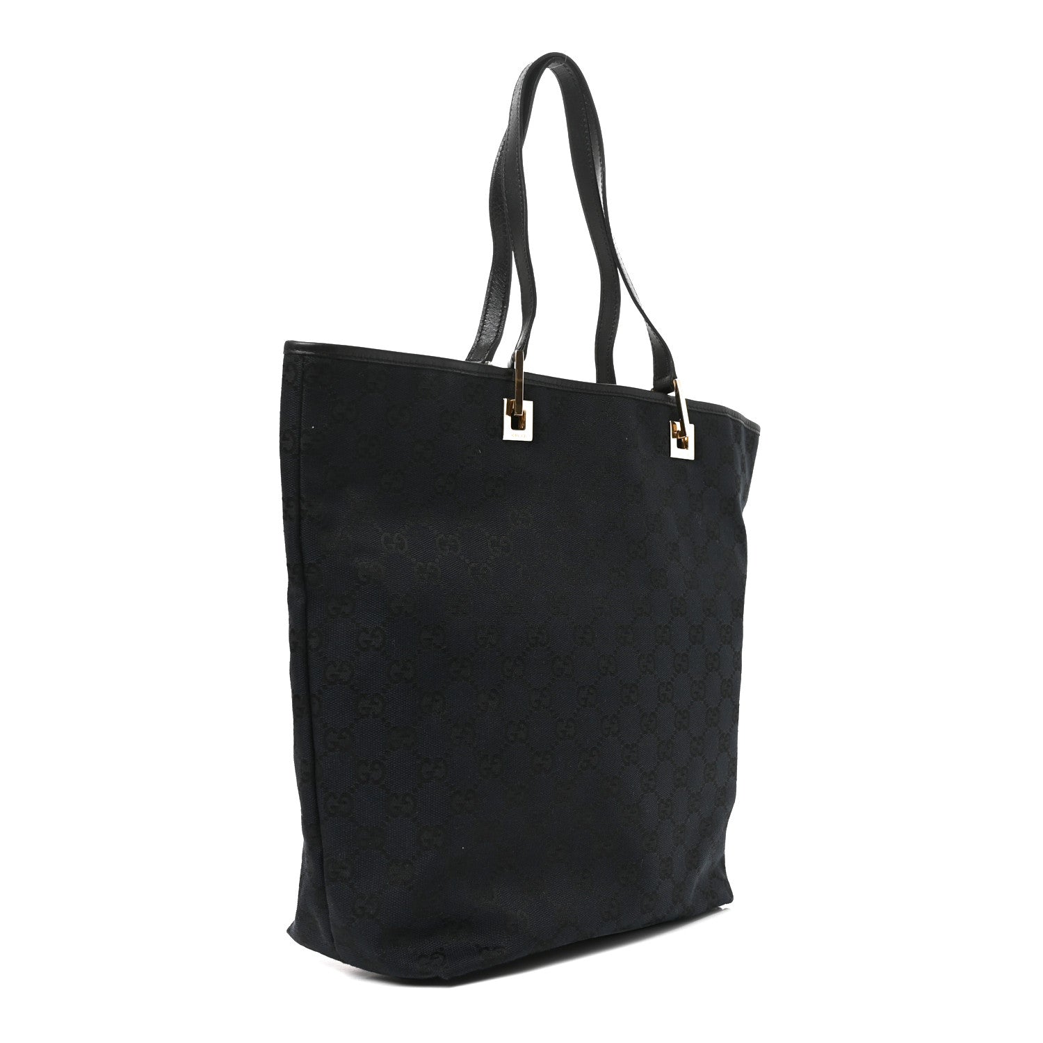 Gucci Monogram Large Bucket Tote Black 2 of 9