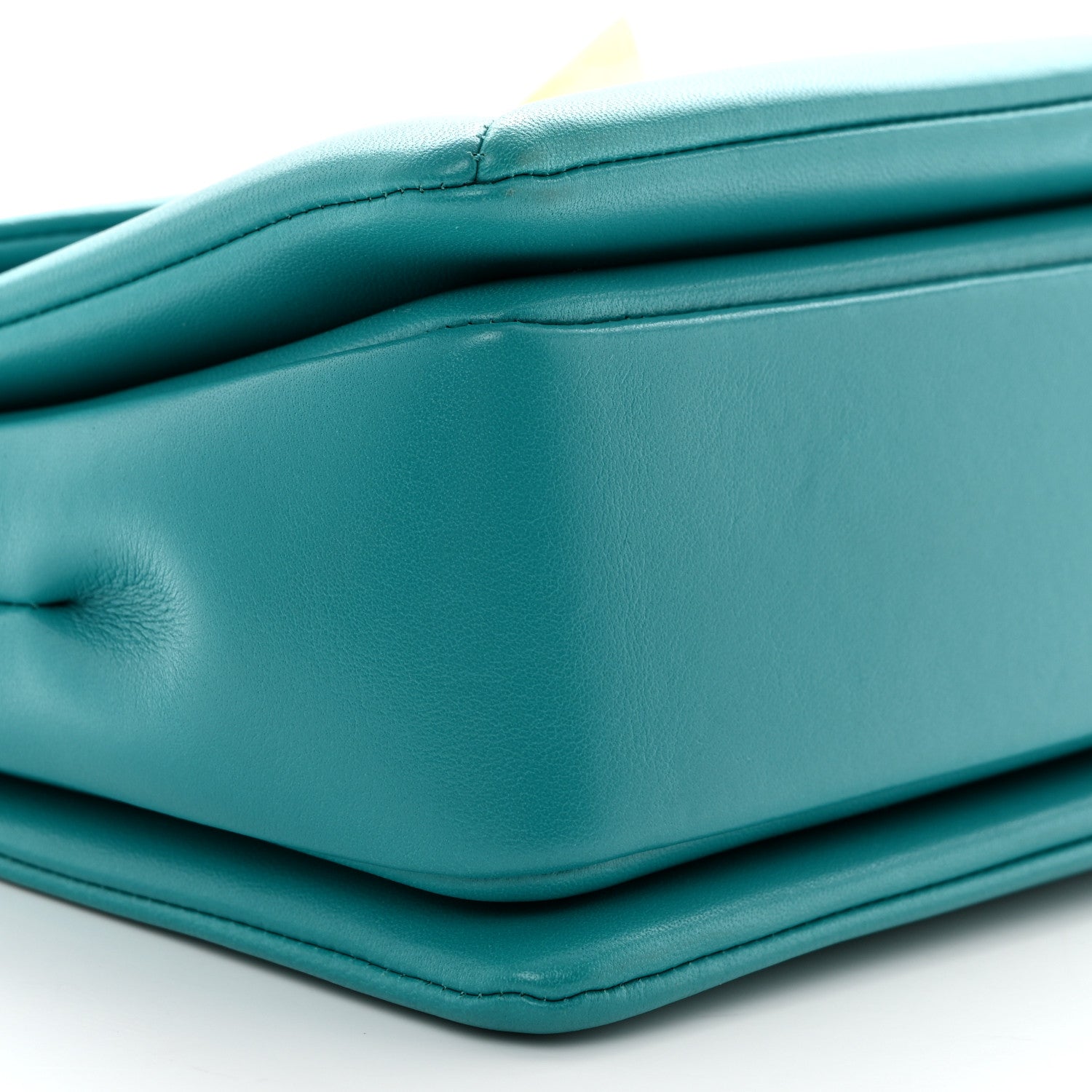 Valentino Garavani Nappa One Stud Chain Clutch Ultra Marine Green 9 of 10