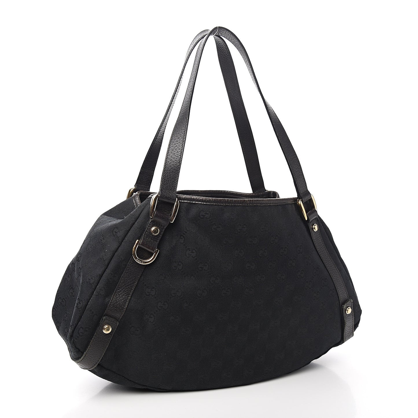 Monogram Medium Abbey Shoulder Bag Black