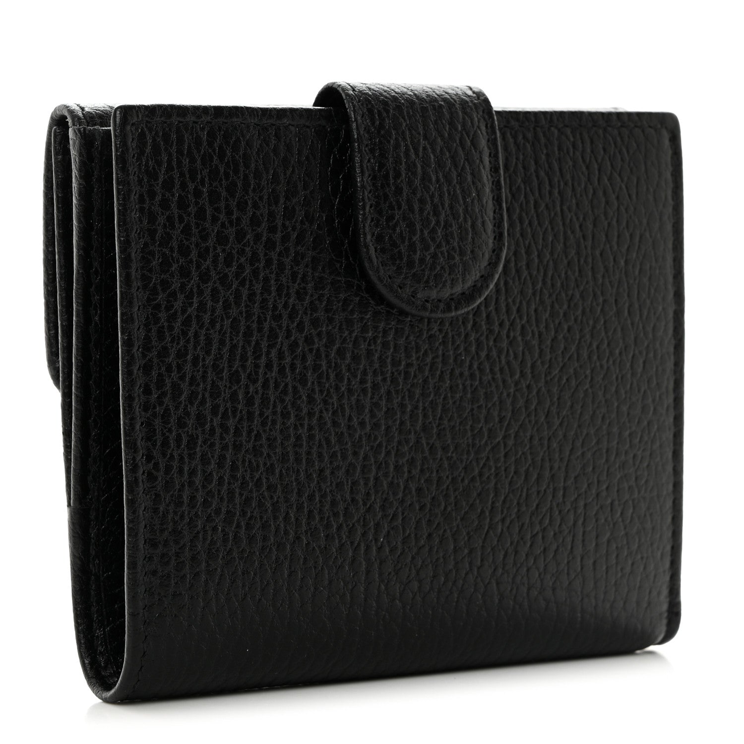 Gucci Dollar Calfskin Interlocking G French Wallet Black 3 of 9
