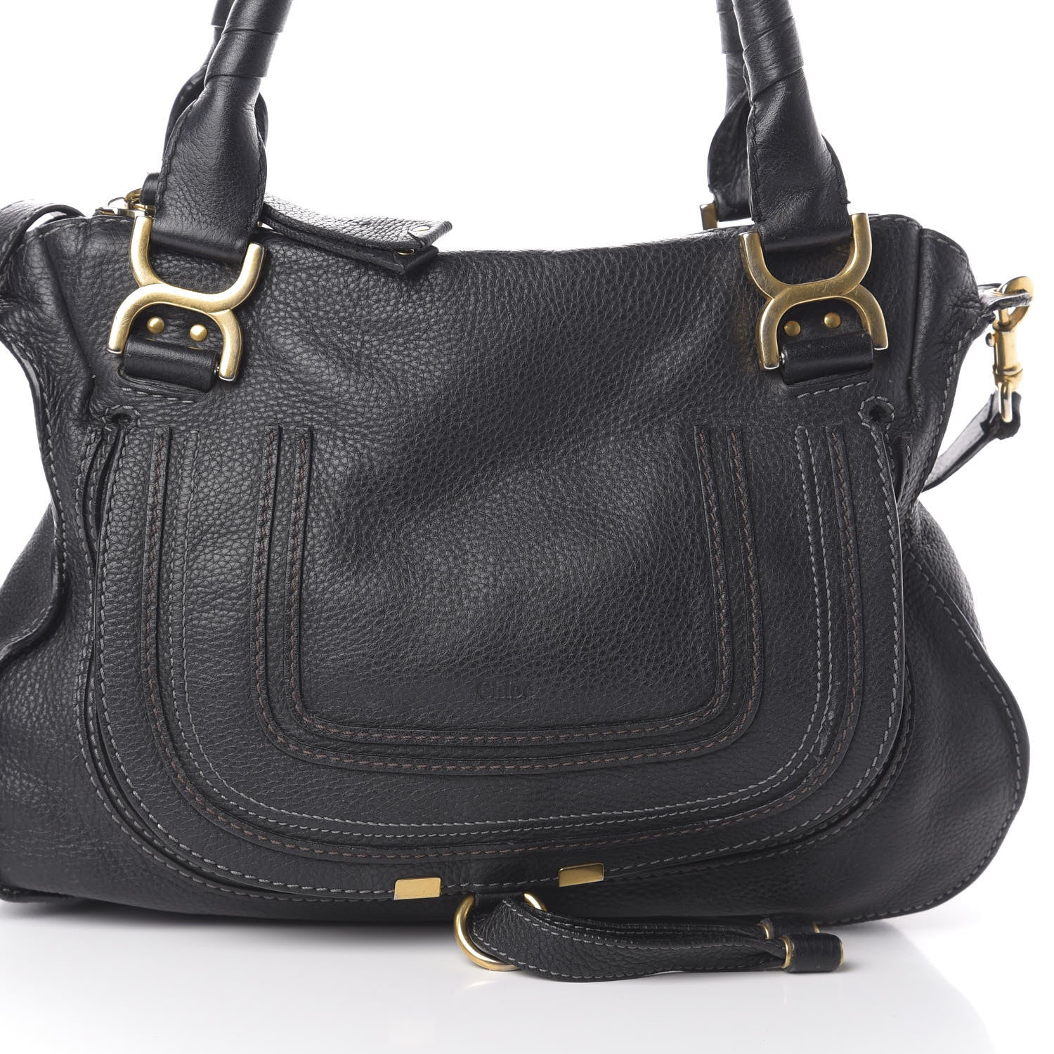 Chloe Calfskin Medium Marcie Satchel Black 8 of 10