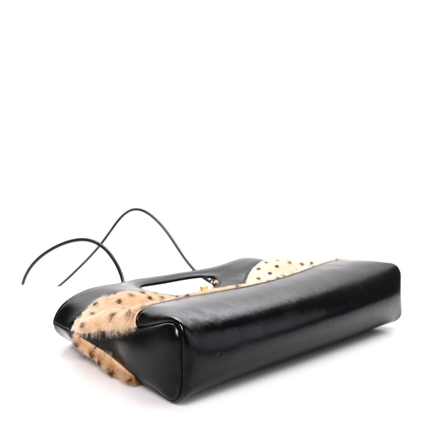 Chanel Shiny Lambskin Pony Hair Cheetah Printed East West 31 Shopping Bag Light Beige Black 4 of 11