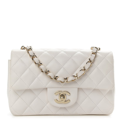 Chanel Lambskin Quilted Mini Rectangular Flap White 1 of 11
