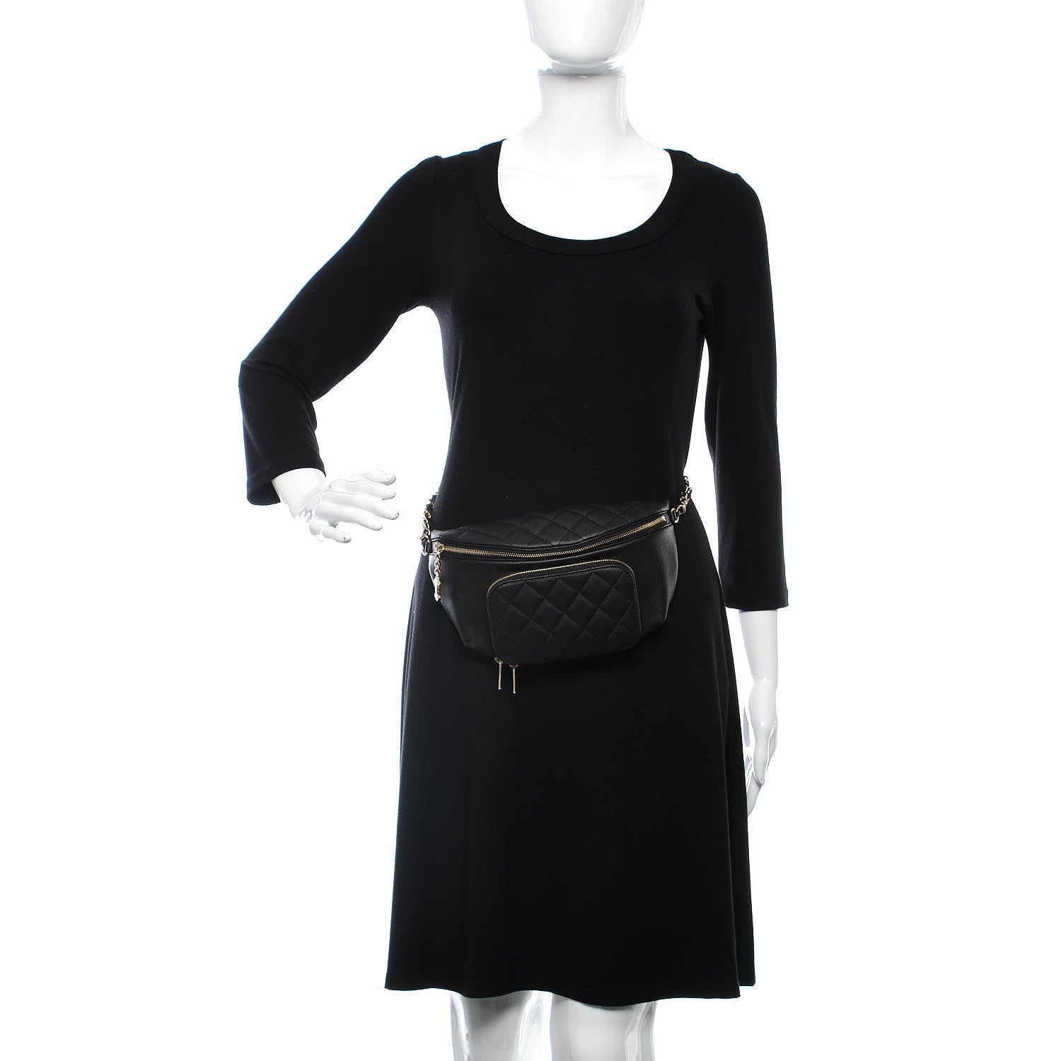 Chanel Caviar Quilted Business Affinity Waist Belt Bag Black 3 of 9