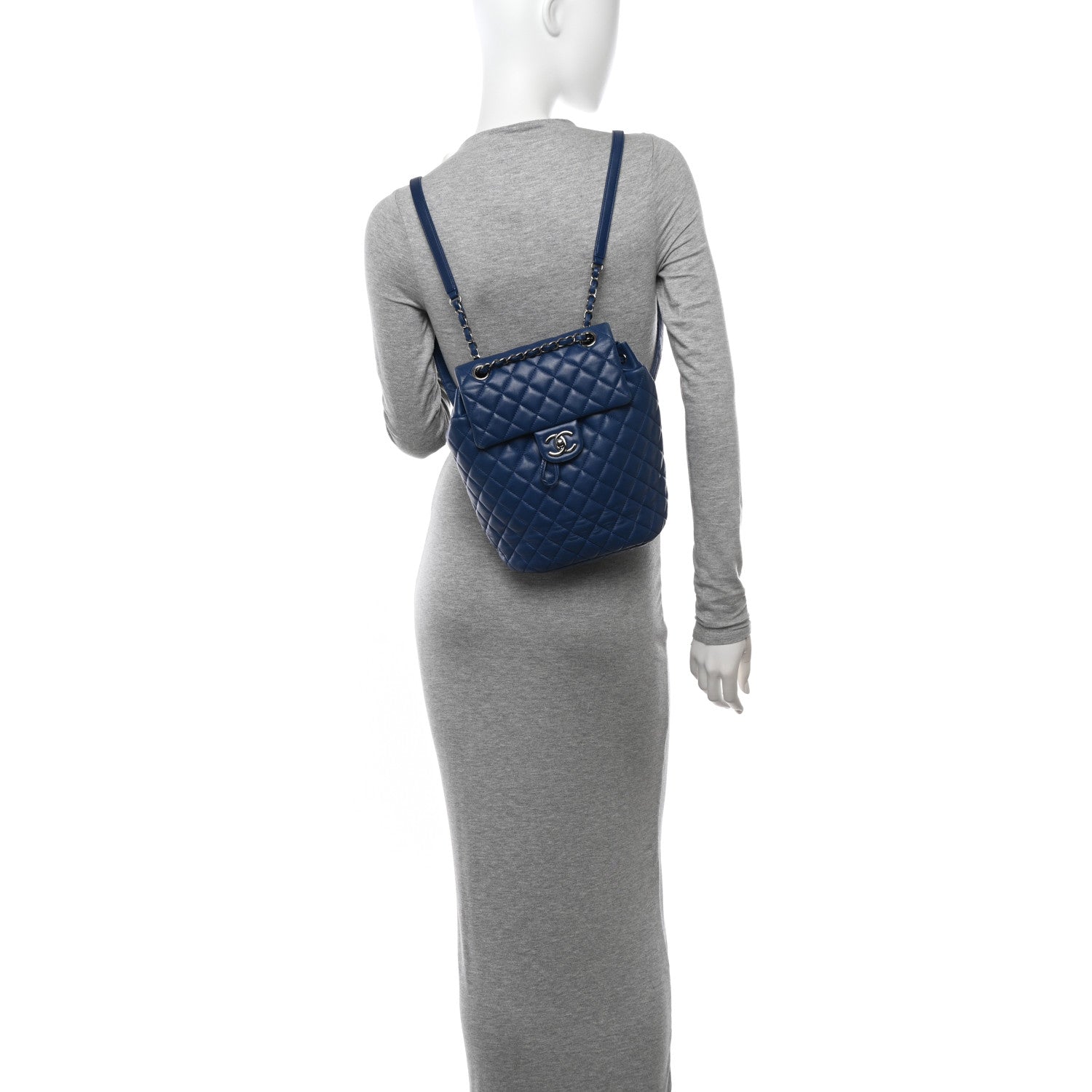 Chanel Lambskin Quilted Small Urban Spirit Backpack Blue 2 of 15