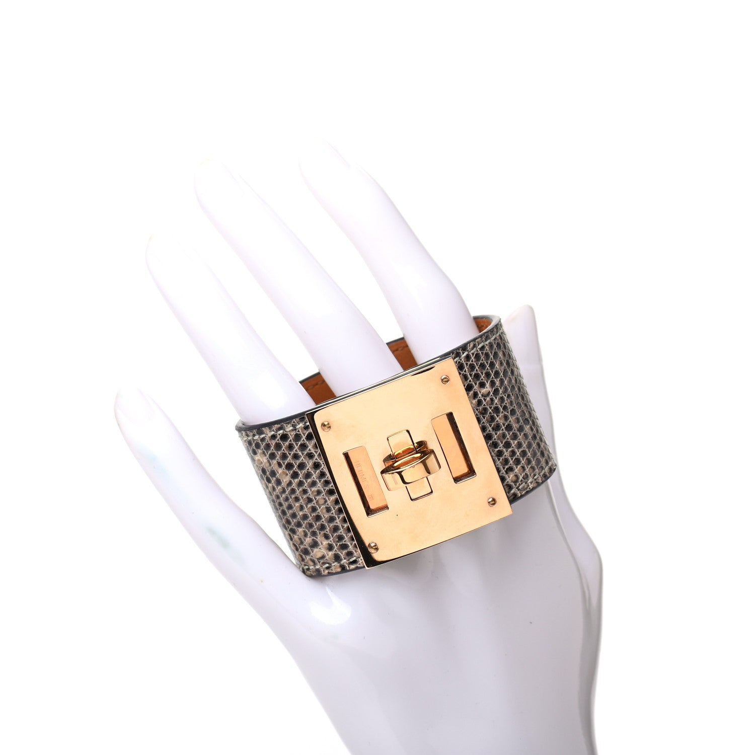 Hermes Lizard Kelly Dog Cuff T2 Ombre 2 of 5