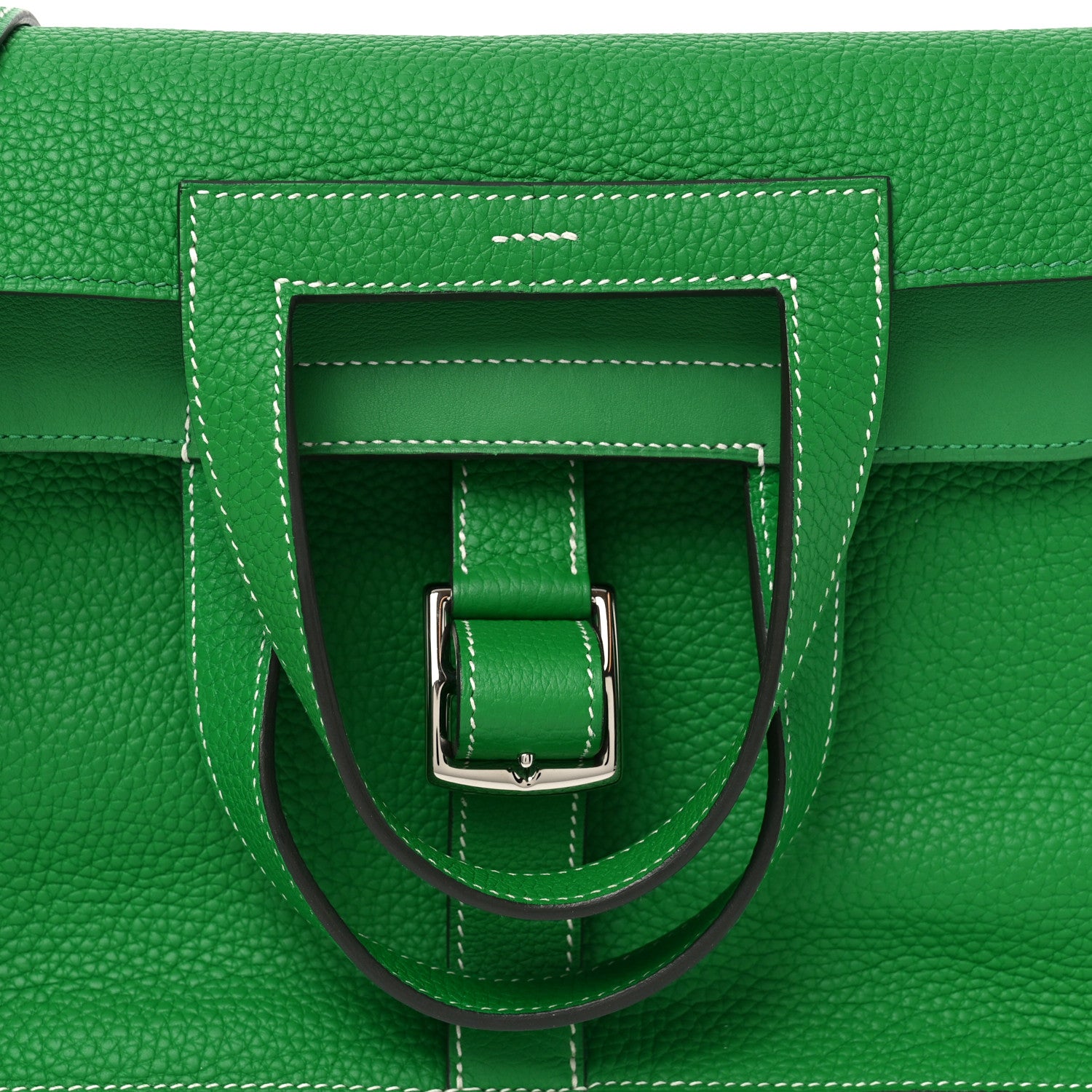 Hermes Taurillon Clemence Halzan 31 GM Bambou 7 of 9