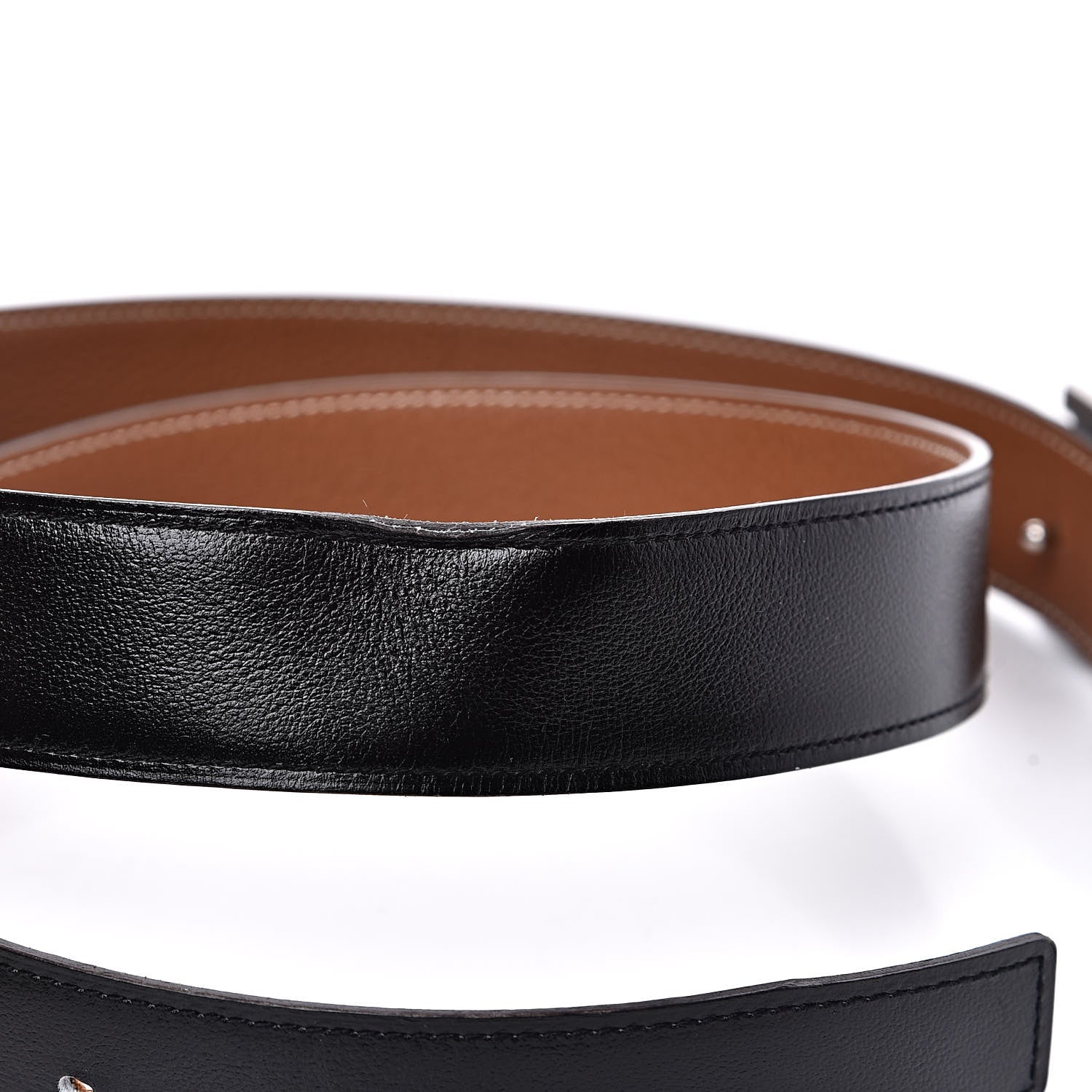 Hermes Box Togo 32mm H Belt 90 Black Gold 7 of 8