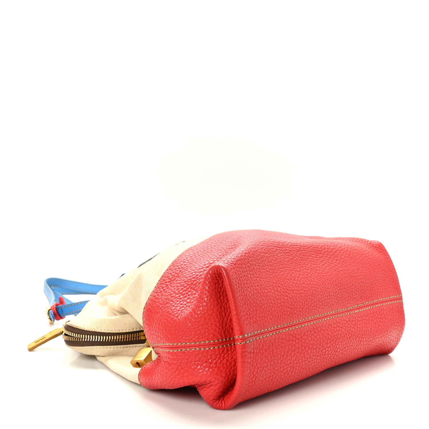 Fendi Canvas Cuoio Romano Selleria 2Bag Rosso Bluette 4 of 8
