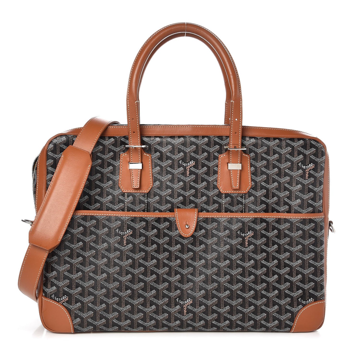 Chevron Ambassade MM Briefcase Black Gold
