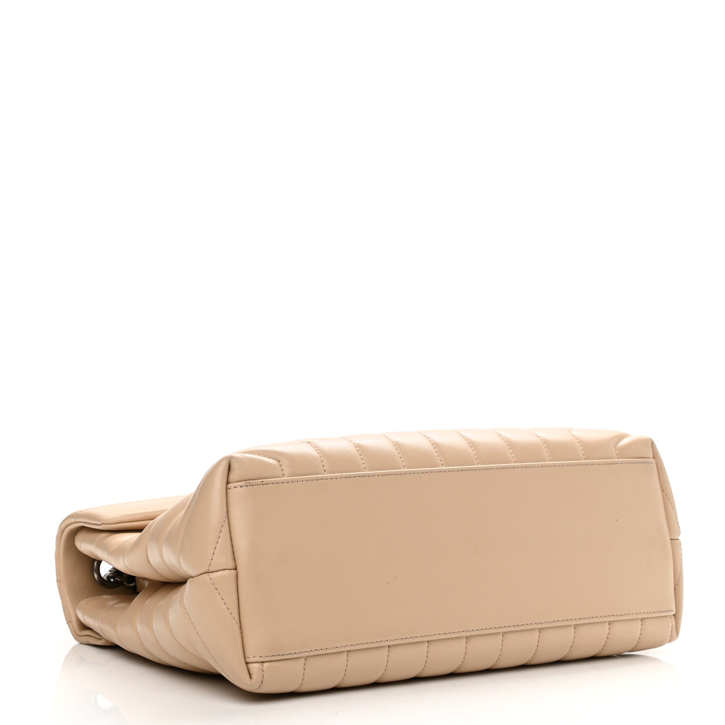 Calfskin Y Quilted Monogram Medium Loulou Chain Satchel Dark Beige