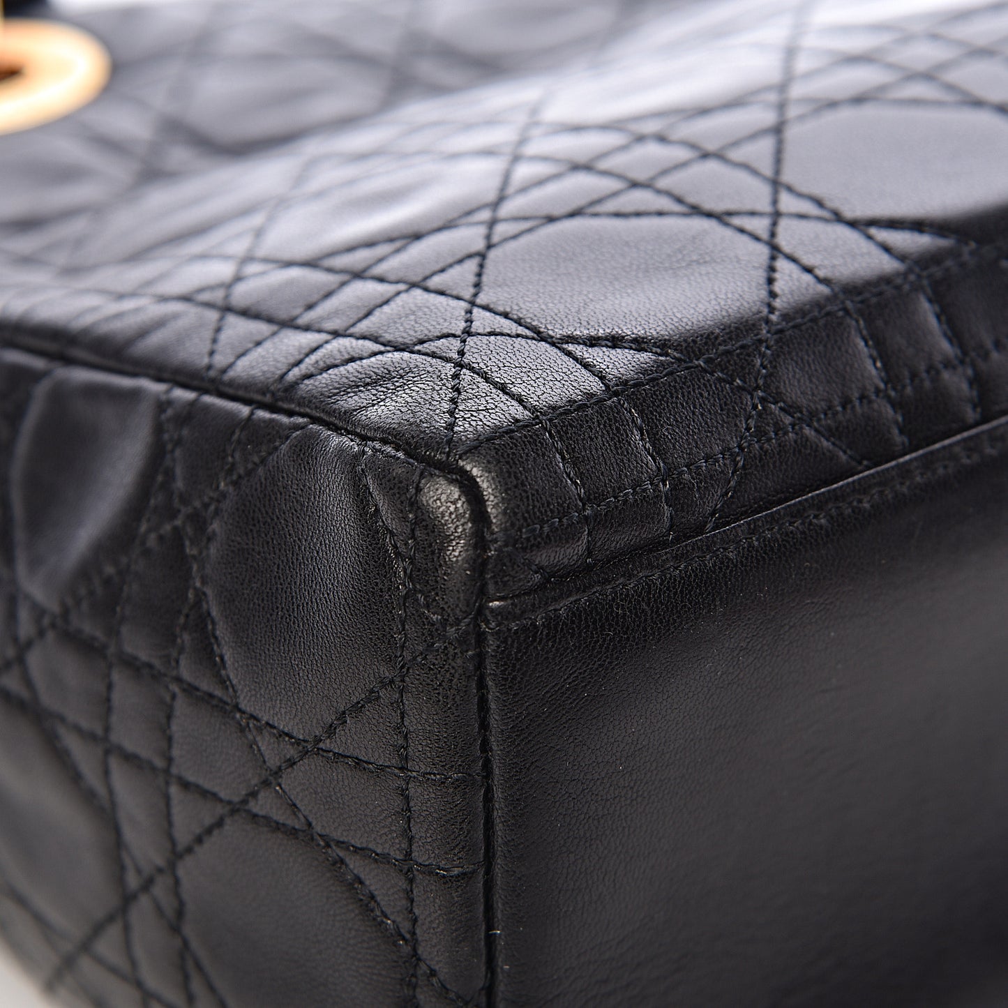 Lambskin Cannage Medium Lady Dior Black