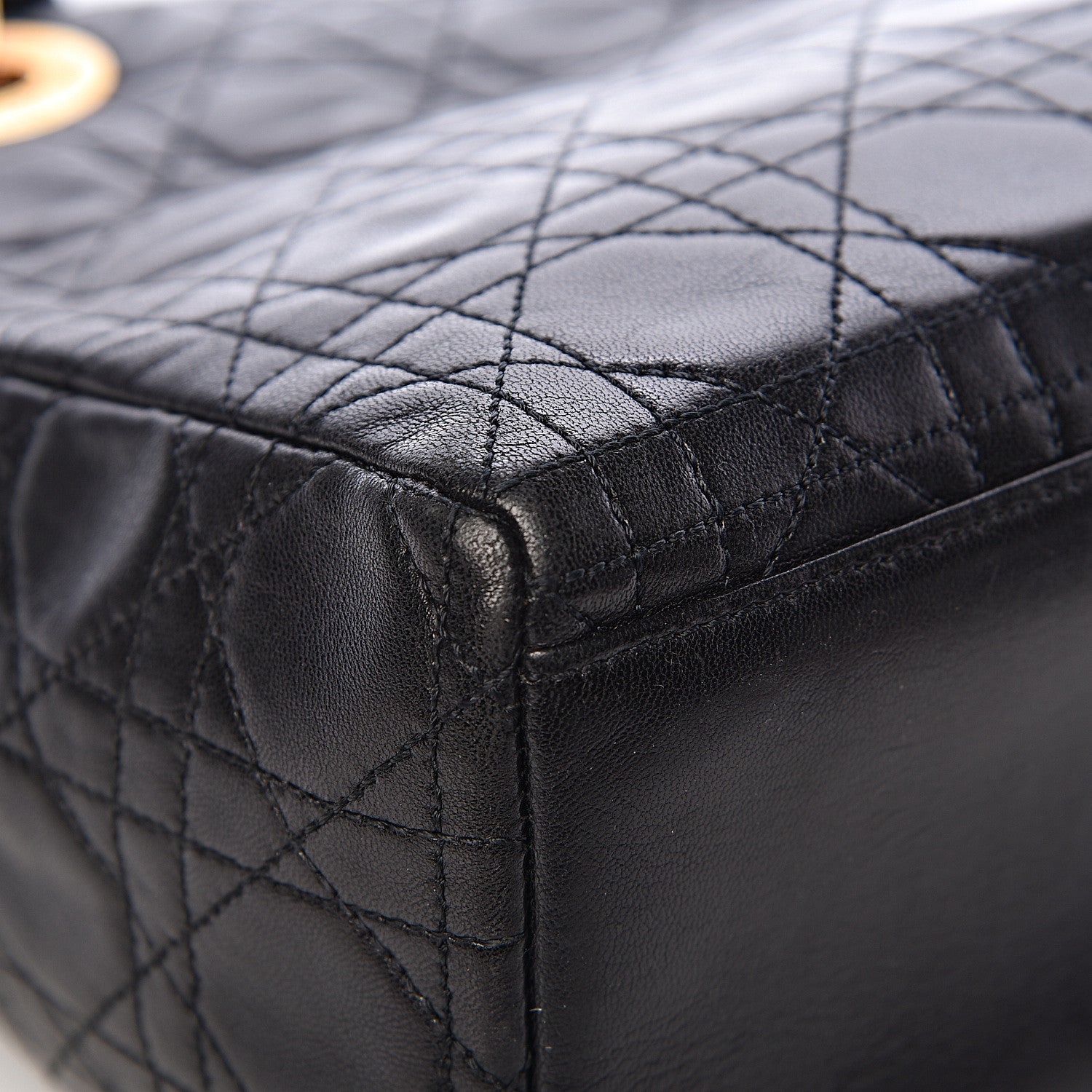Christian Dior Lambskin Cannage Medium Lady Dior Black 11 of 20