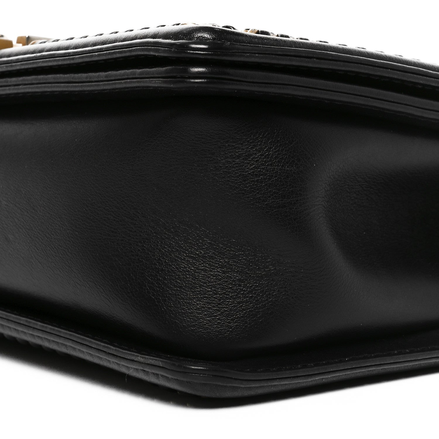 Chanel Calfskin Quilted Medium Boy Top Handle Flap Black 10 of 10