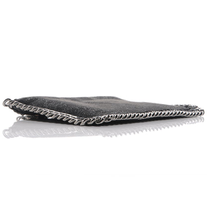Stella McCartney Faux Leather Shaggy Deer Falabella Wristlet Black 4 of 8