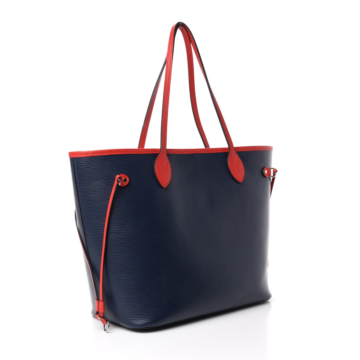 Epi Neverfull MM Indigo Coquelicot