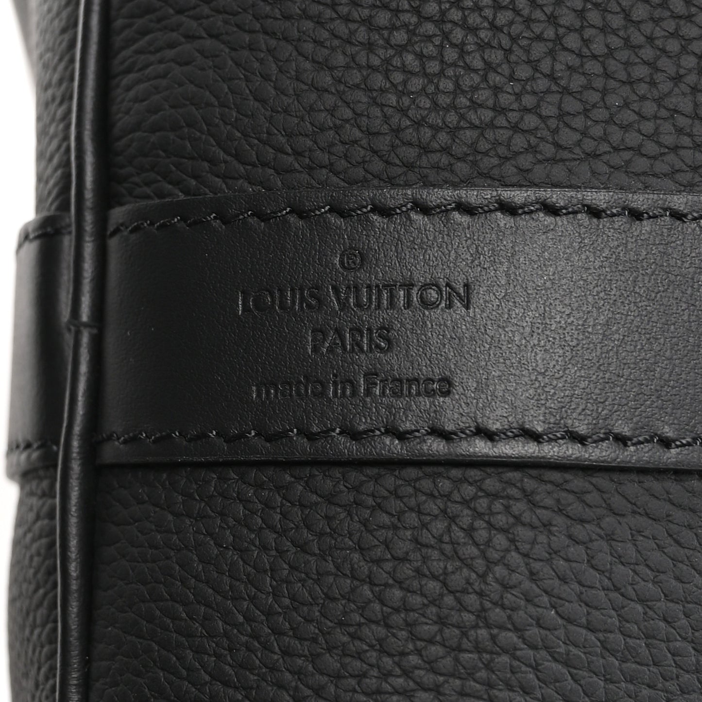 Grained Calfskin Aerogram Keepall Bandouliere 50 Black