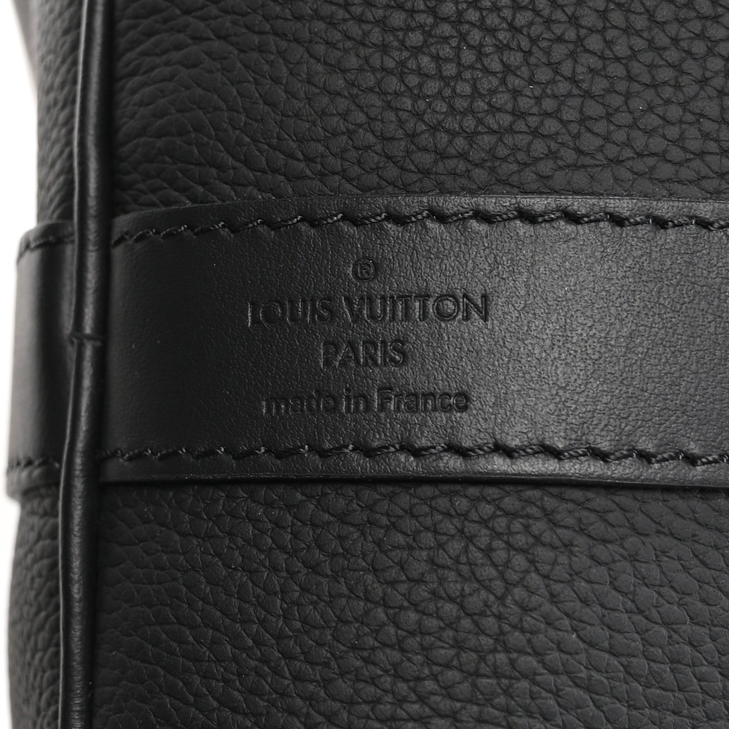Louis Vuitton Grained Calfskin Aerogram Keepall Bandouliere 50 Black 5 of 8