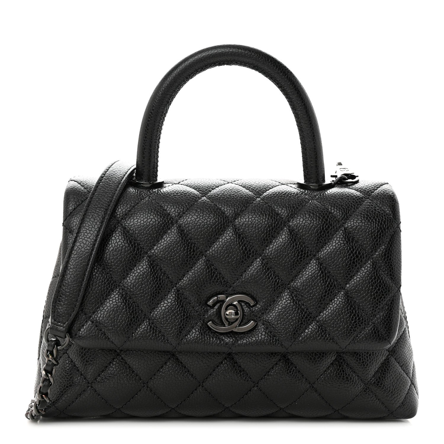 Chanel Caviar Quilted Mini Coco Handle Flap So Black 1 of 11