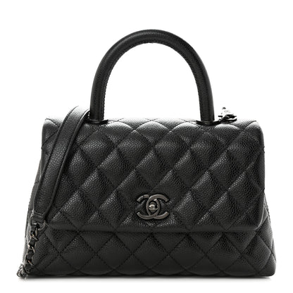 Chanel Caviar Quilted Mini Coco Handle Flap So Black 1 of 11