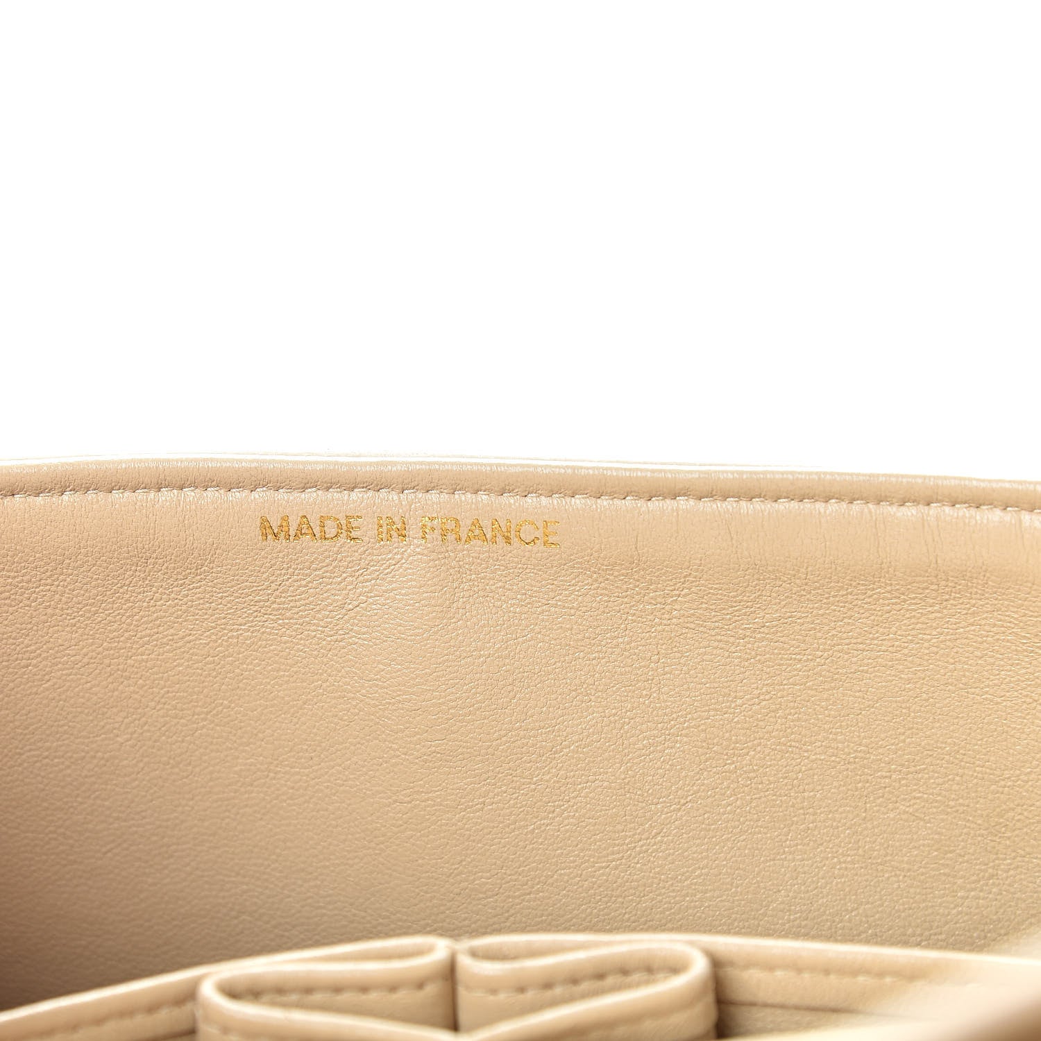 Chanel Lambskin Quilted Medium Double Flap Beige 7 of 15