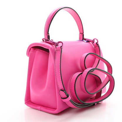 Valentino Garavani Nappa Tonal Monochrome Mini One Stud Top Handle Bag Pink PP 3 of 9