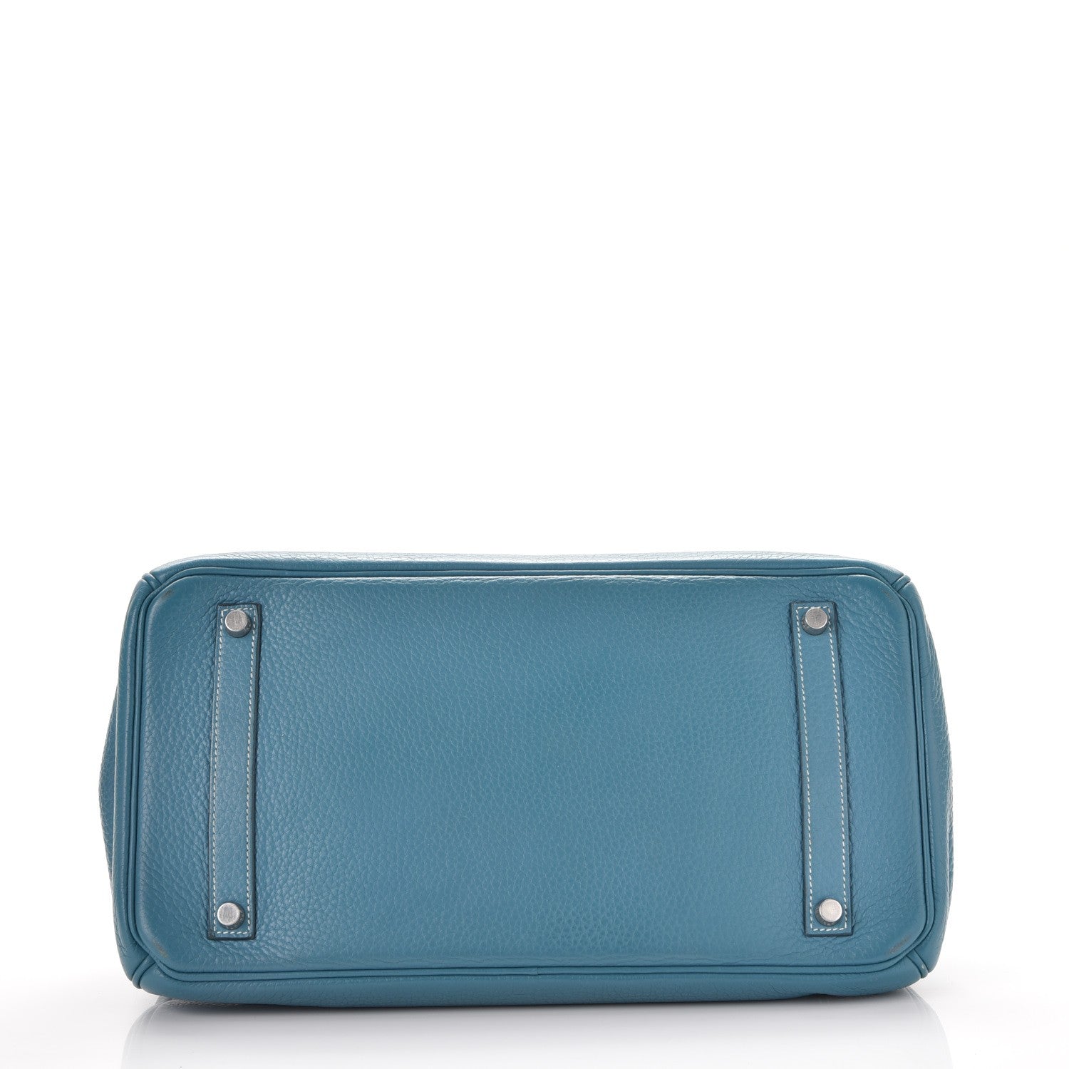 Hermes Taurillon Clemence Birkin 35 Blue Jean 6 of 40