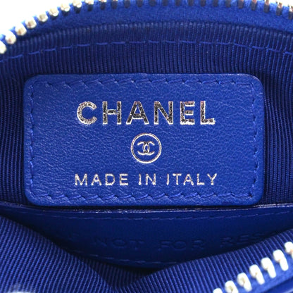 Chanel Patent Key Holder Case Bright Blue 5 of 9