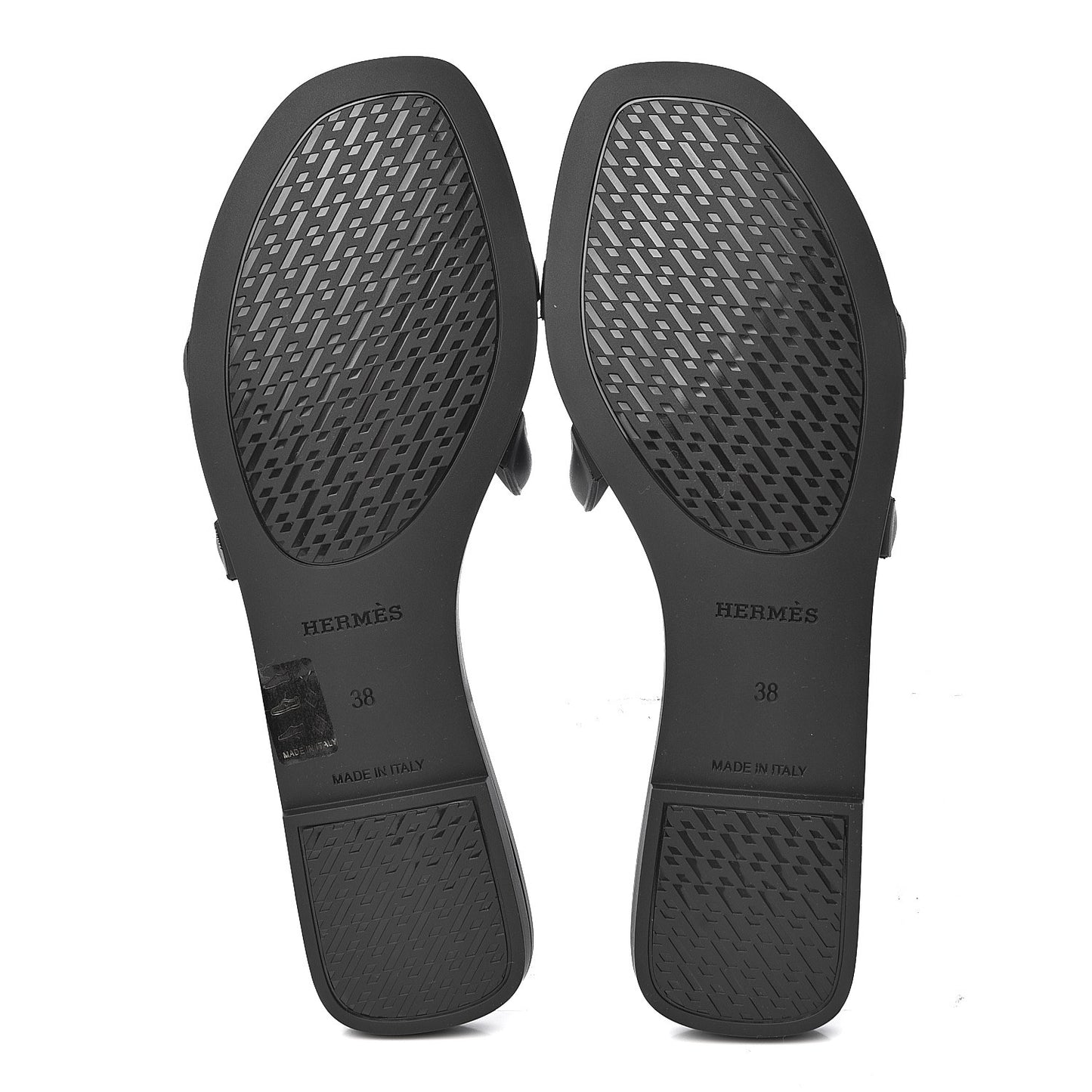 Rubber Aloha Sandals 38 Black