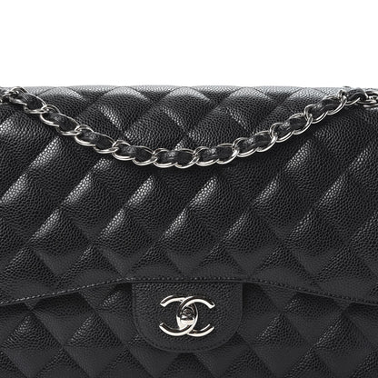 Chanel Caviar Quilted Jumbo Double Flap Black 9 of 9