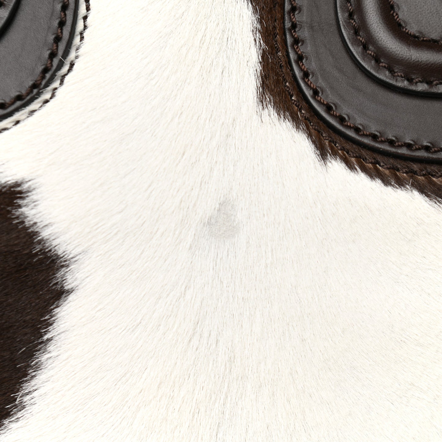 Calf Hair Cow Print Small Nightingale Brown White