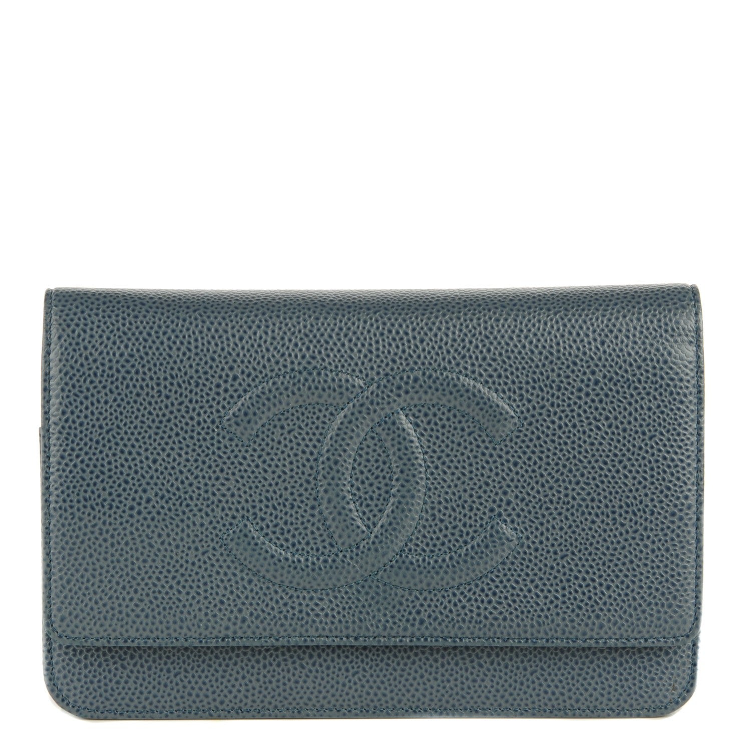 Chanel Caviar Timeless CC Wallet on Chain WOC Navy 1 of 8